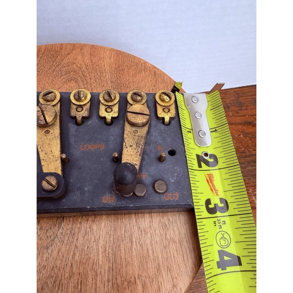 Antique Western Electric Slate Knife Switch Board Vintage Telegraph Telephone